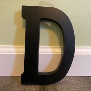 Wooden “D” in Black 5inx7in